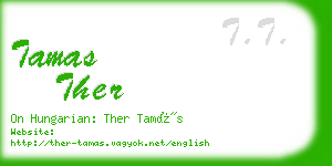 tamas ther business card